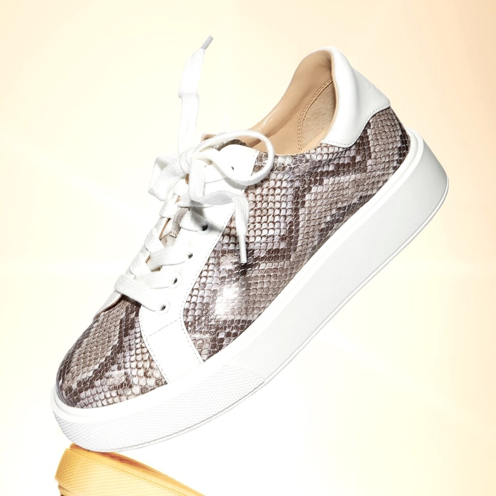 Snakeskin Platform Sneakers